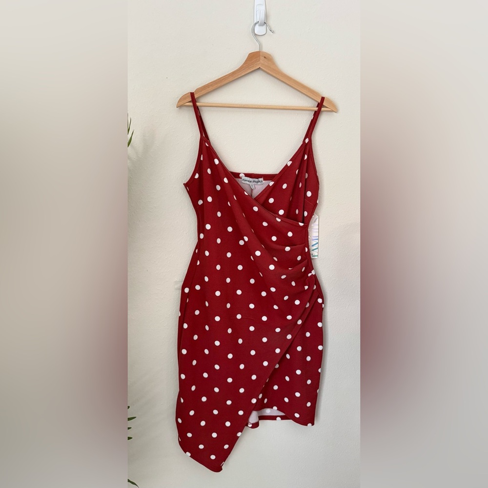 Almost Famous Red and White Polka Dot Mini Dress